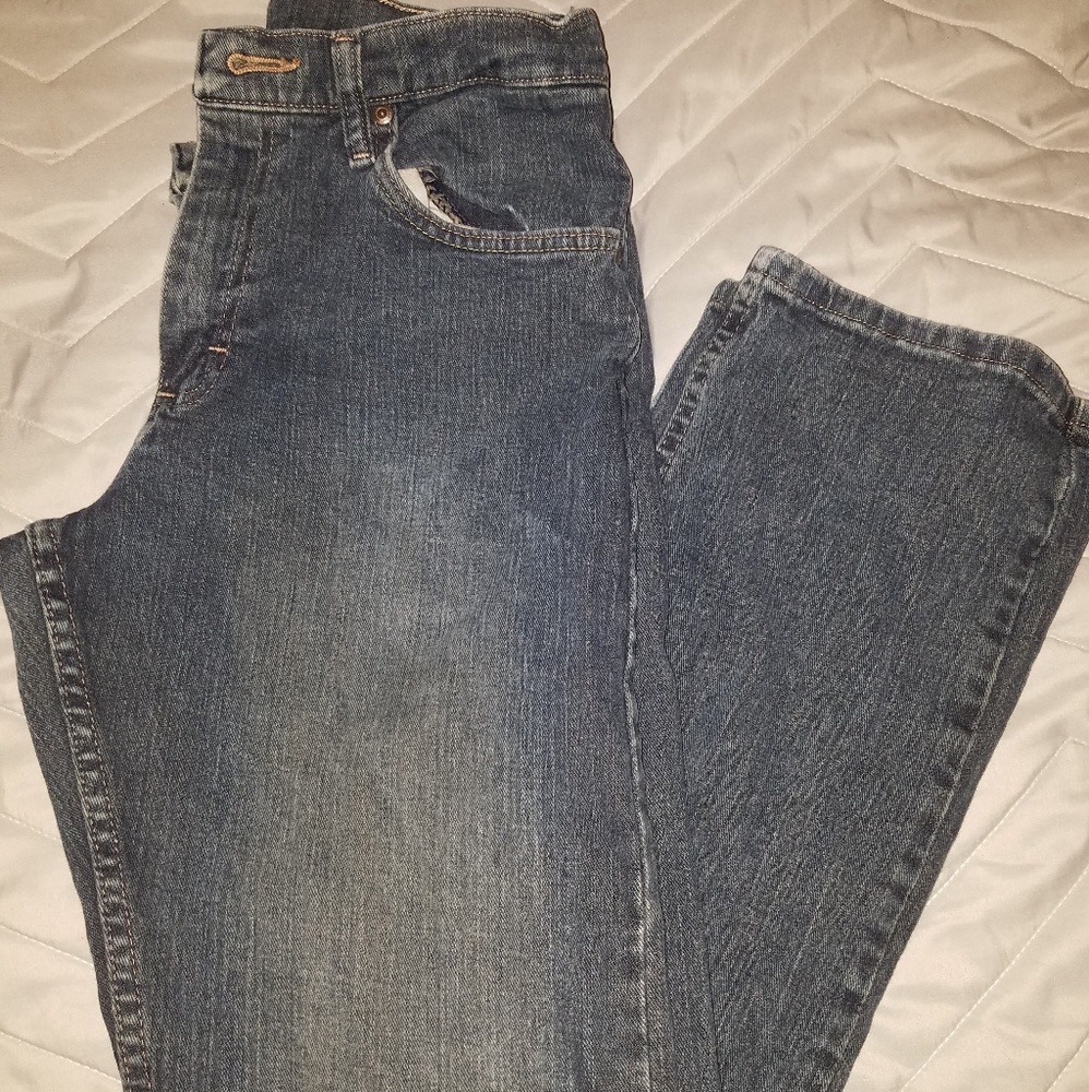 Wranglers blue jeans